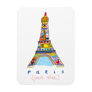 Imán Dibujo de la extremidad del fieltro de París