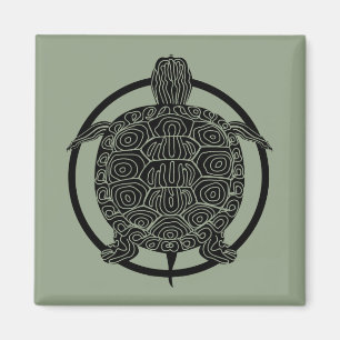 Imán Dibujo de tortugas - Serie Círculo de vida silves