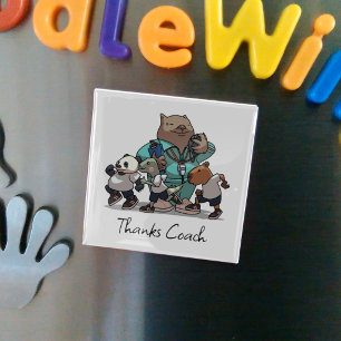 Imán Dibujo de Wombat Gracias Entrenador Profesor de Ed