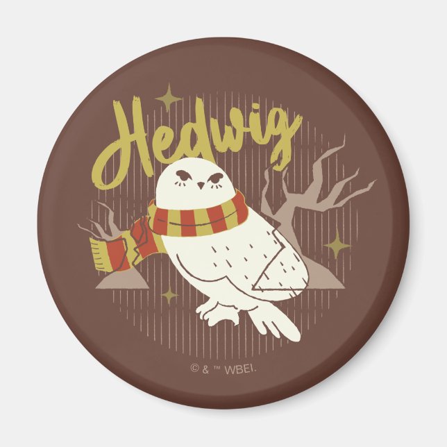 Imán Dibujo del Bosque Caprichoso de Hedwig (Frente)