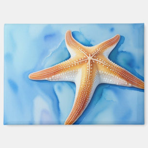 Imán Dibujo en acuarela de estrella de mar