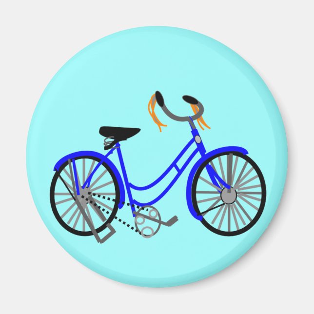 Imán Dibujo en bicicleta, estilo de los años 50 (Frente)