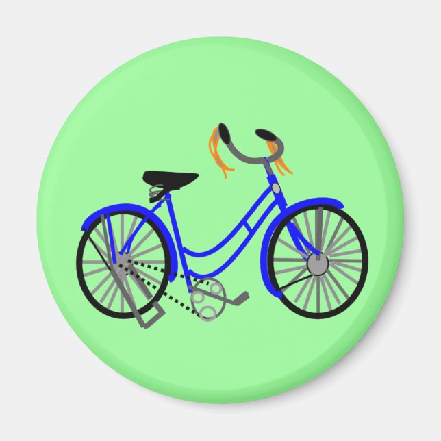 Imán Dibujo en bicicleta, estilo de los años 50 (Frente)