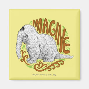 Imán Dibujo en blanco y negro de Snuffleupagus