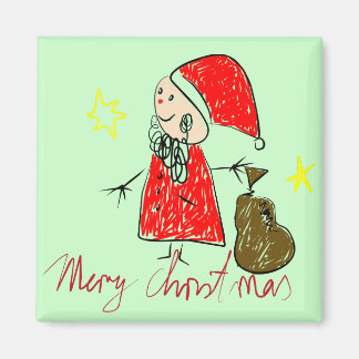 Imán Dibujo infantil de Santa Magnet para regalos
