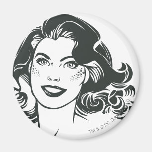 Imán Dibujo negro y blanco superchica 2