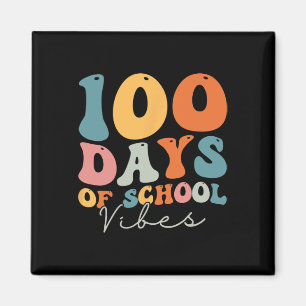 Imán Dibujos animados 100 días de vibraciones escolares