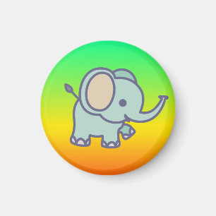 Imán Dibujos animados de elefante bebé lindo-47767
