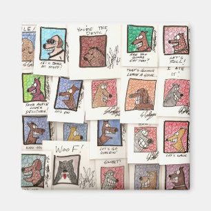 Imán Dibujos animados del perro