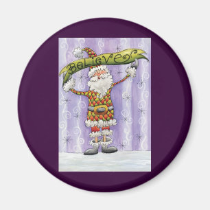 Imán Dibujos animados navideños lindos, creo en Santa C