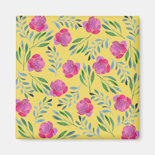 Imán Dibujos de flores fáciles (Frente)