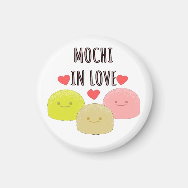 Imán Dibujos de Personalizados de Mochi Cute (Frente)