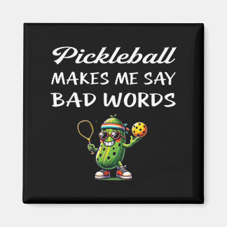 Imán Dibujos Divertidos de Pickleball que Hacen Decir P