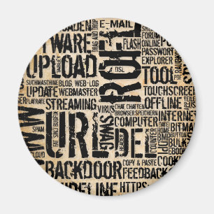 Imán Diccionario de computadora - vintage