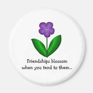 Imán Dicho de amistad con flor