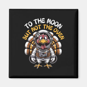 Imán Dicho Divertido Astronauta Pavo En El Espacio Día
