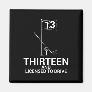 Imán Dicho Divertido de Golf Adolescente Cumpleaños 13