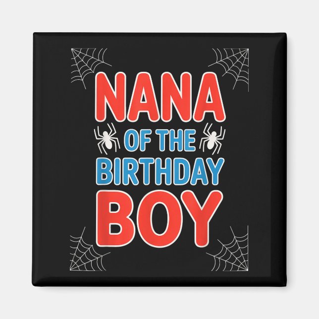 Imán Dicho Divertido Nana Del Niño De Cumpleaños Tema D (Frente)