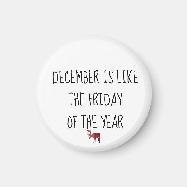 Imán Diciembre es como el Personalizado del VIERNES del (Frente)