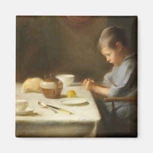 Imán Diciendo gracia (niño rezando en la mesa)