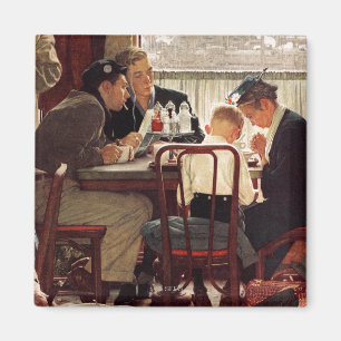 Imán Diciendo gracia por Norman Rockwell