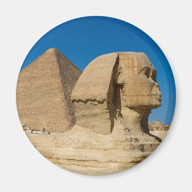 Imán Die Pyramiden von Gizeh en Ägypten Magnet (Frente)
