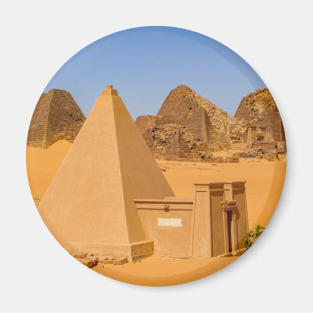 Imán Die Pyramiden von Meroe im Sudan Magnet (Frente)