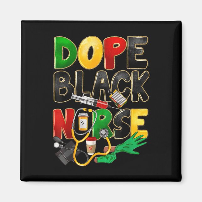 Imán Diecinueve enfermeras mujeres negras Mes de histor (Frente)