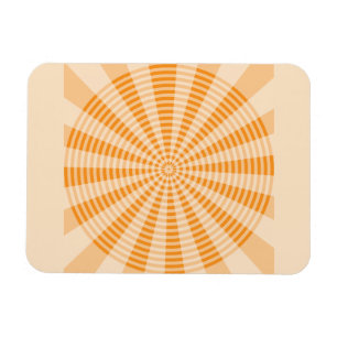 Imán Diente de león, espiral naranja, arte abstracto bo
