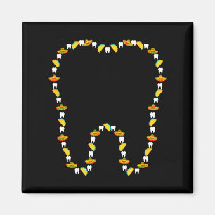 Imán Diente divertido cinco de mayo dentista sombrero d