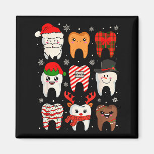 Imán Dientes De Navidad Dentales Divertidos Dentista De