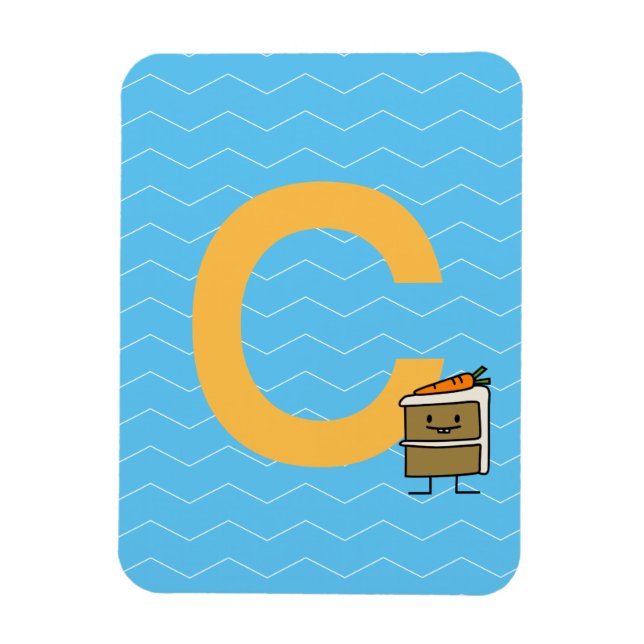 Imán Dientes del conejito de la rebanada de la torta de (Vertical)