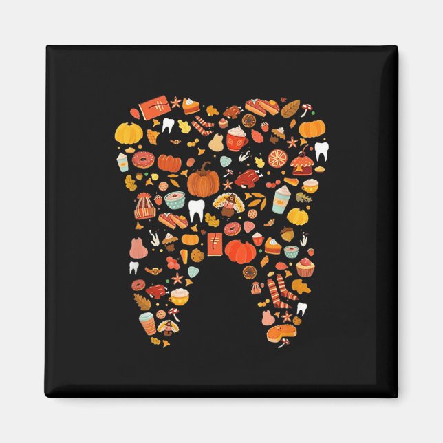 Imán Dientes Dientes Felices Caída Todos Dentarios Grac (Frente)