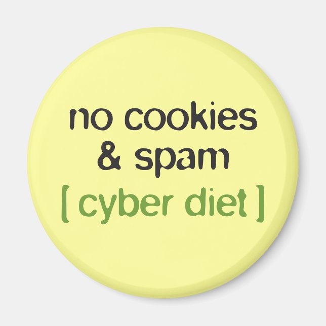 Imán Dieta cibernética - Sin cookies y spam (Frente)