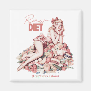 Imán Dieta Cruda (No Puedo Usar una Estufa) Esposa Retr