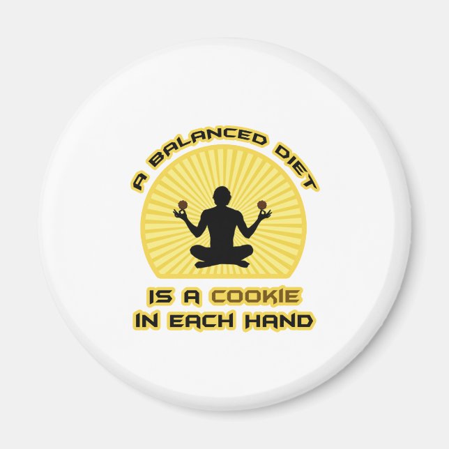 Imán Dieta equilibrada: cookie en cada mano (Frente)