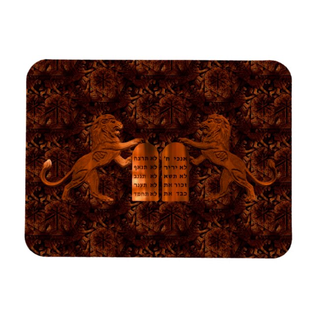 Imán Diez mandamientos y leones (Horizontal)