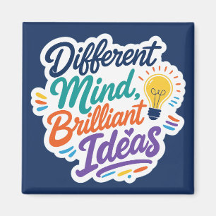 Imán Diferente Mente Ideas Brillantes Autismo TDAH