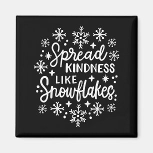Imán Difunde amabilidad como copos de nieve Navidades a