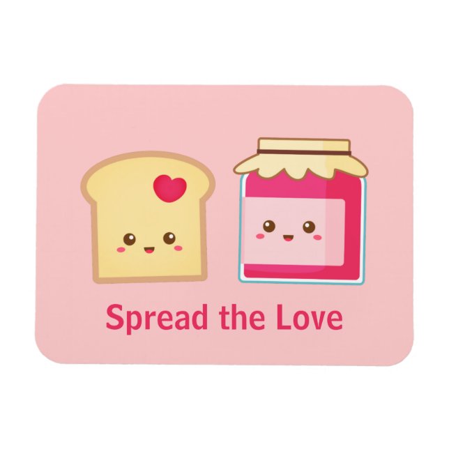 Imán Difunde el amor con Tostada y Mermelada Monas (Horizontal)