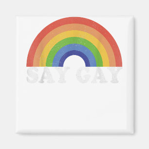 Imán Diga Gay Vintage Rainbow Gay Pride Lgbt Mes