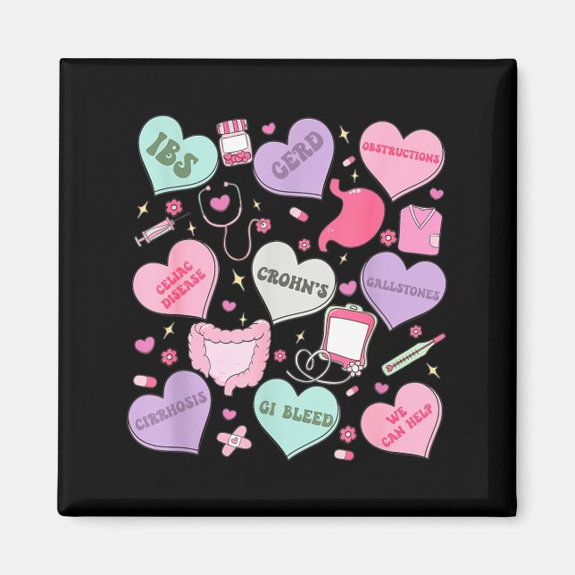 Imán Digestive Divas Gastroenterology Nurse Valentine E (Frente)