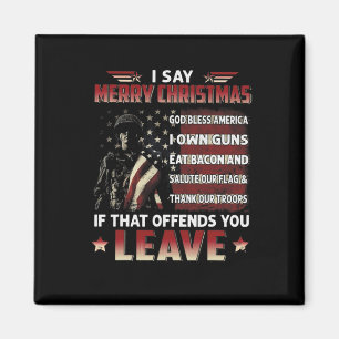 Imán Digo Feliz Navidad Dios bendiga a Estados Unidos q