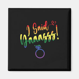 Imán Dije Sí Gay Lgbtq Orgullo Arcoiris Bachelore