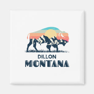 Imán Dillon Montana Vintage Senderismo Bisonte Naturale