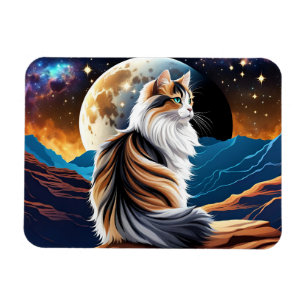 Imán Diluir el gato de Calico y la luna del desierto