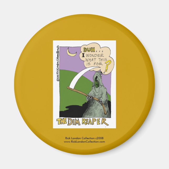 Imán Dim Reaper Halloween Funny Personalizado Magnet (Frente)