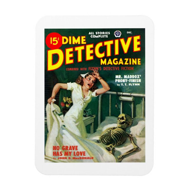 Imán Dime Detective Magazine (diciembre de 1948) (Vertical)