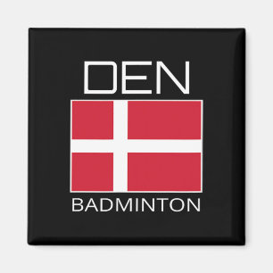 Imán Dinamarca Equipo de Badminton Atleta Danés Bandera