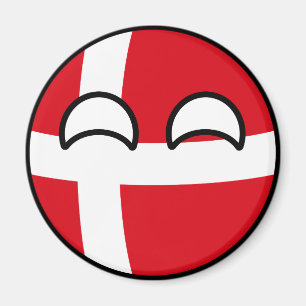 Imán Dinamarca Geeky que tiende divertida Countryball